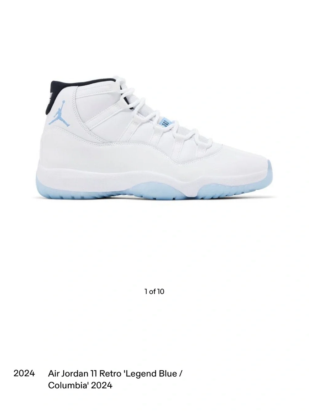 Jordan Retro 11 White with Light Blue Accents